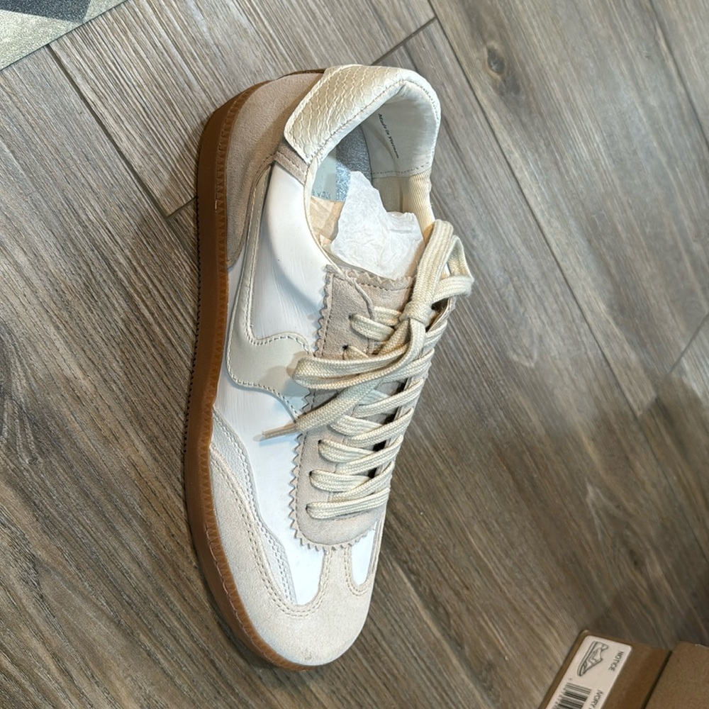 Dolce Vita White and Tan Sneakers